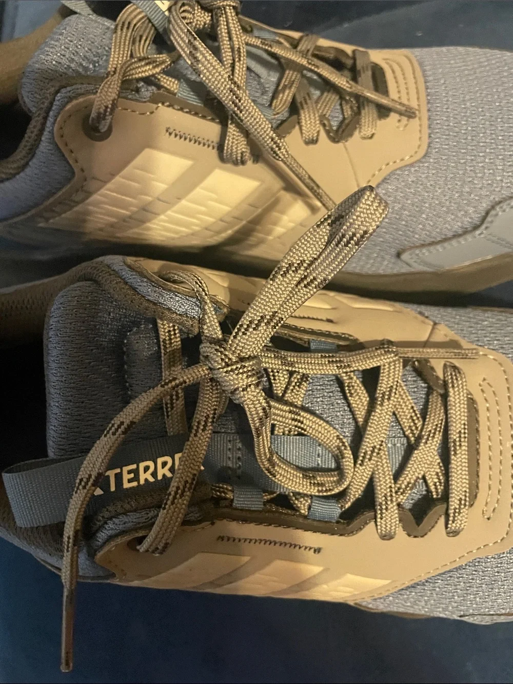 adidas Terrex Men's Blue and Brown Trail Sneakers
